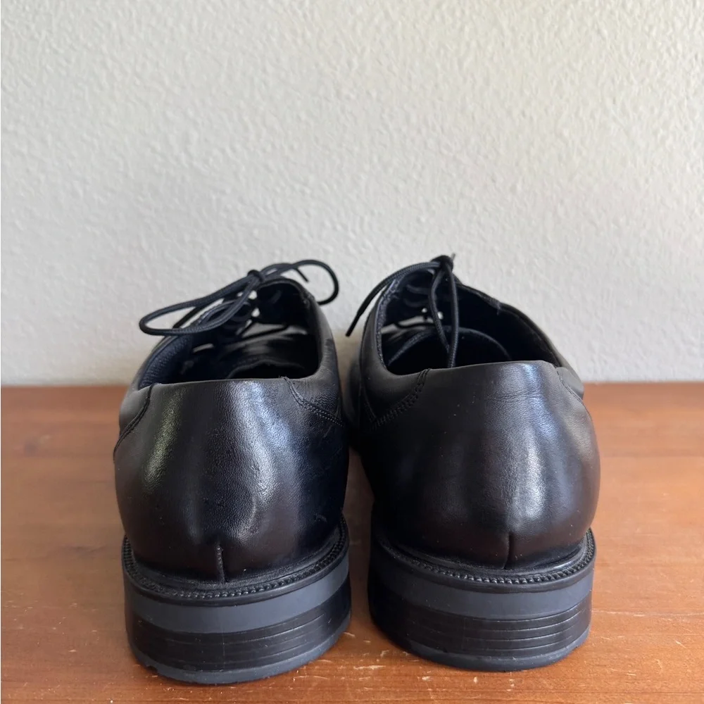 Nunn Bush Comfort Gel Black Leather Derby Shoes 12M Oxford Dress Business Office